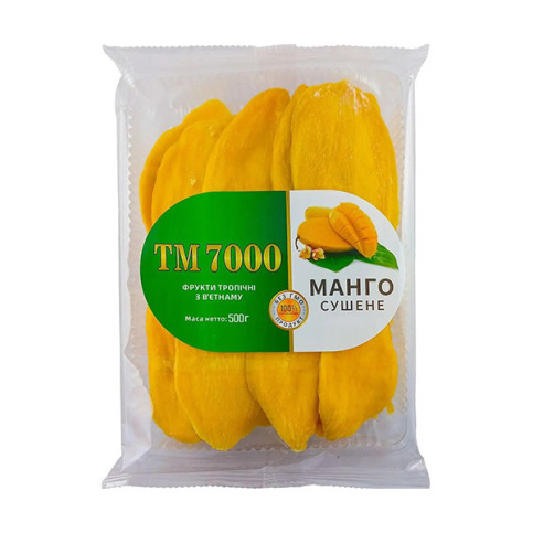 Манго сушене натуральне ТМ 7000, 500г Манго сушене натуральне ТМ 7000, 500г