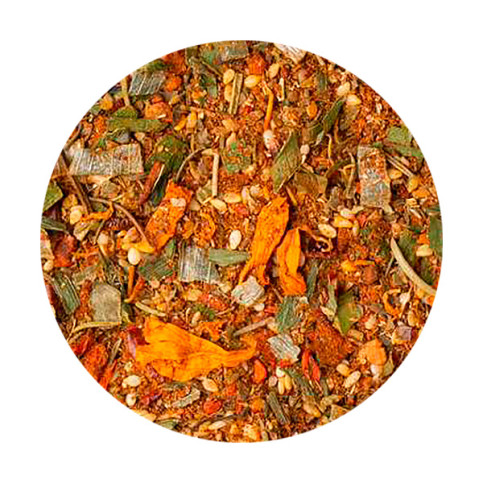 Приправа до салату з шафраном та кунжутом