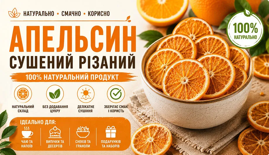 Апельсин сушений різаний